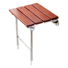 Load image into Gallery viewer, Wood Folding Wall Mounted Relaxation Shower Chair Solid Seat, Folding Solid Chair