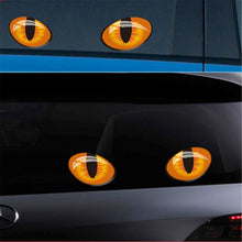 Load image into Gallery viewer, 10pcs 10*8cm Cute Simulation Cat Eyes Car Stickers 3D Vinyl Decal for Rearview Mirror Car Head Engine Cover Windows Decoration, Cat Eyes 10x8cm