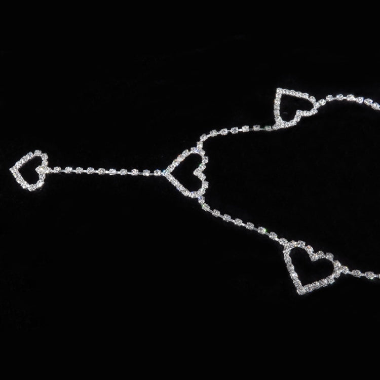 Vintage Heart Waist Chain Sexy Rhinestone Belts, Length: 120cm