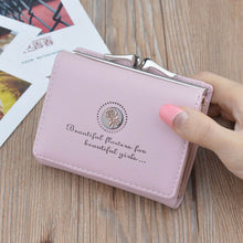 Load image into Gallery viewer, Simple Mini Vintage Flowers Short Women's Folding Wallet Coin Purse