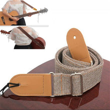 Load image into Gallery viewer, Cotton Linen Guitar Studs Strap Diagonal Shoulder Strap Musical Instrument Accessories