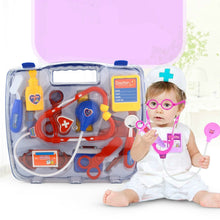 Load image into Gallery viewer, Simulation Stethoscope Set Portable Medicine Box Child Doctor Role Playing Toy
