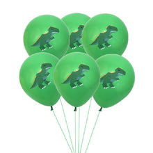 Load image into Gallery viewer, Dinosaur Theme Party Set Birthday Letter Pull Flag Aluminum Film Sequin Dinosaur Balloon Children Birthday Arrangement Decoration, Dinosaur Theme Party Set