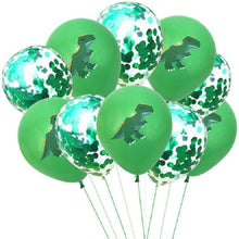 Load image into Gallery viewer, Dinosaur Theme Party Set Birthday Letter Pull Flag Aluminum Film Sequin Dinosaur Balloon Children Birthday Arrangement Decoration, Dinosaur Theme Party Set