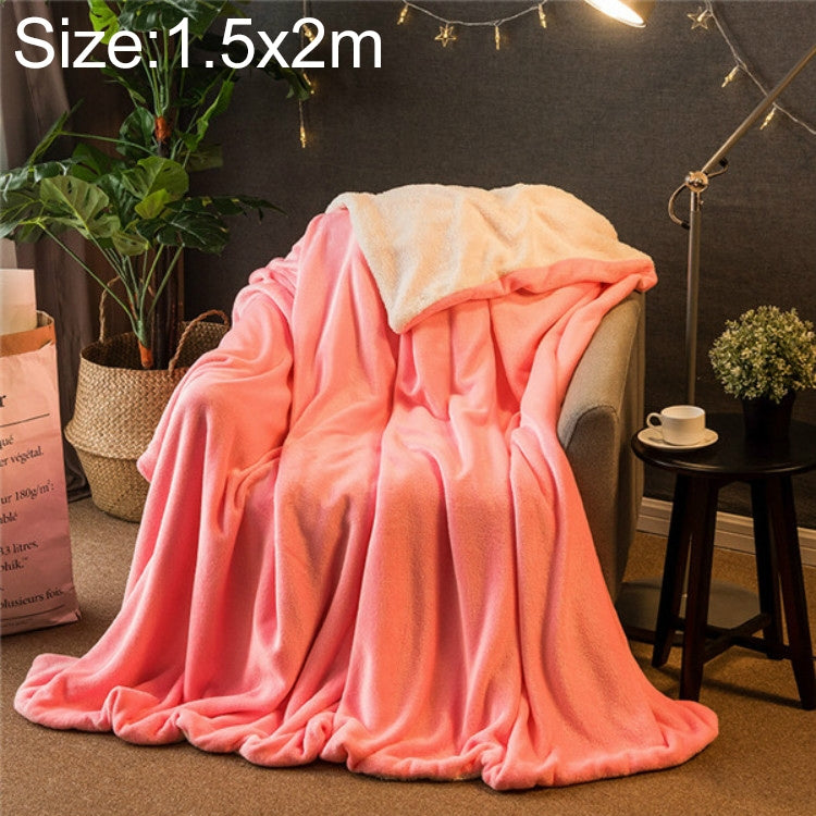 Winter Sofa Blanket Double Thick Cashmere Coral Fleece Ofice Nap Blanket, 1.5x2m, 2x2.3m