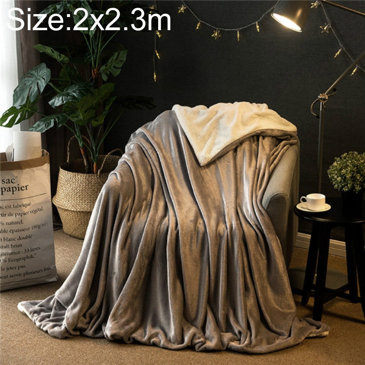 Winter Sofa Blanket Double Thick Cashmere Coral Fleece Ofice Nap Blanket, 1.5x2m, 2x2.3m