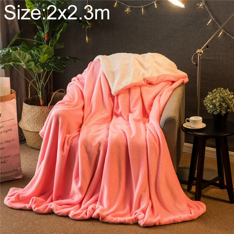 Winter Sofa Blanket Double Thick Cashmere Coral Fleece Ofice Nap Blanket, 1.5x2m, 2x2.3m
