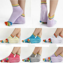 Load image into Gallery viewer, Five-toe Non-slip Yoga Socks for Women, One Size, Random Color Delivery, Straight Six Pairs