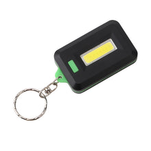 Load image into Gallery viewer, 2 PCS 3W Mini COB LED Flashlight Keychain Emergency Camping  Backpack Light with 3 Modes, Red, Green