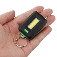 Load image into Gallery viewer, 2 PCS 3W Mini COB LED Flashlight Keychain Emergency Camping  Backpack Light with 3 Modes, Red, Green