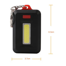 Load image into Gallery viewer, 2 PCS 3W Mini COB LED Flashlight Keychain Emergency Camping  Backpack Light with 3 Modes, Red, Green