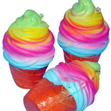 Load image into Gallery viewer, 2 PCS rainbow ice cream cone decompression toys with rope