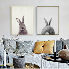 Load image into Gallery viewer, Rabbit Before and After the Computer Printing Decorative Painting Frameless Core