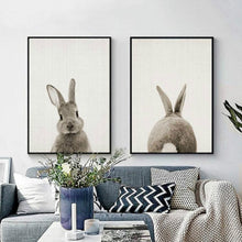 Load image into Gallery viewer, Rabbit Before and After the Computer Printing Decorative Painting Frameless Core