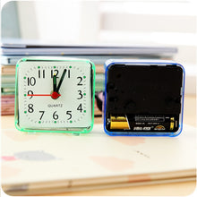 Load image into Gallery viewer, Square Alarm Clock Transparent Case Compact Digital Mini Bedroom Bedside Office Electronic Clock