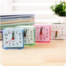 Load image into Gallery viewer, Square Alarm Clock Transparent Case Compact Digital Mini Bedroom Bedside Office Electronic Clock
