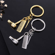 Load image into Gallery viewer, Metal Creative Fine Pendant Car Key Ring Auto Accessories, Comb Shape(Gold), Comb Shape(Silver)