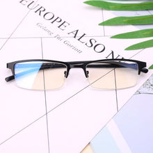 Load image into Gallery viewer, Anti Blu-ray Business Eye Glasses for Men Metal Frame Plain Glass Spectacles