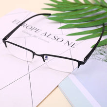 Load image into Gallery viewer, Anti Blu-ray Business Eye Glasses for Men Metal Frame Plain Glass Spectacles