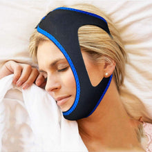 Load image into Gallery viewer, Triangular Shackles with Chin Straps for Men and Women to Prevent Snoring, Blue