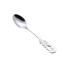 Load image into Gallery viewer, Small Mini Stainless Steel Rose Flower Coffee Spoon Strring Spoon Teaspoon Tea Spoon Dessert Spoon Long Handle Tableware