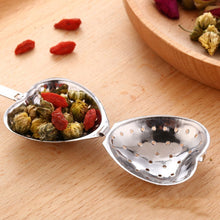 Load image into Gallery viewer, 2 PCS Stainless Steel Practical Heart Shape Tea Infuser Spoon Strainer, Heart Shape Tea Infuser