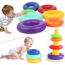 Load image into Gallery viewer, Music Rainbow Stacking Ring Rainbow Tower Tumbler Children Stacking Rings