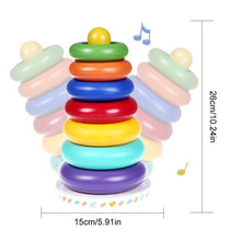 Load image into Gallery viewer, Music Rainbow Stacking Ring Rainbow Tower Tumbler Children Stacking Rings