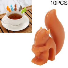 Load image into Gallery viewer, 10 PCS Silicone Squirrel Tea Bag Multi-function Wine Glass Cup Recognizer, Squirrel (Green), Squirrel (Blue), Squirrel (Coffee), Squirrel (Gray), Squirrel (Orange)