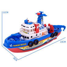 Load image into Gallery viewer, Electric Fishing Fire Boat Baby Shower Toy with Water Spray &amp; Light &amp; Sound Function