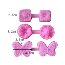 Load image into Gallery viewer, 2 PCS Flower Texture Silicone Mould Petal Grain Road Four-Leaf Clover Two-Piece Pressed Ultra-Light Clay Soft Clay Tool