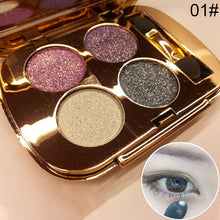 Load image into Gallery viewer, Professional  Eye Makeup Eyeshadow Palette Gold Smoky Cosmetics Makeup Palette Diamond Bright Glitter Eye Shadow