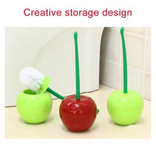 Load image into Gallery viewer, Cherry Shaped Toilet Brush Bathroom Creative Lovely Lavatory Brush Toilet Cleaning Kit, Red, Green