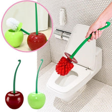 Load image into Gallery viewer, Cherry Shaped Toilet Brush Bathroom Creative Lovely Lavatory Brush Toilet Cleaning Kit, Red, Green