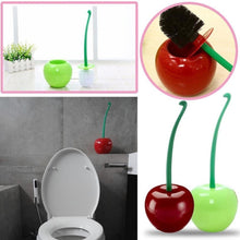 Load image into Gallery viewer, Cherry Shaped Toilet Brush Bathroom Creative Lovely Lavatory Brush Toilet Cleaning Kit, Red, Green
