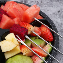 Load image into Gallery viewer, Stainless Steel Wooden Handle Chocolate Fork Hot Pot Forks Cheese Fruit Dessert Fork Fondue Melting Skewer Kitchen Tools, Random Color Delivery