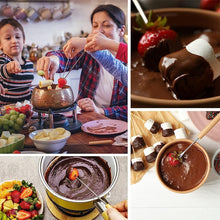 Load image into Gallery viewer, Stainless Steel Wooden Handle Chocolate Fork Hot Pot Forks Cheese Fruit Dessert Fork Fondue Melting Skewer Kitchen Tools, Random Color Delivery