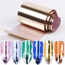 Load image into Gallery viewer, 3 PCS Gold Sliver Slider Foil For Nail Holographic Transfer Wrap Sticker Adhesive Starry Manicure Decor Set, 3 PCS Gold Silver