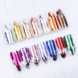 3 PCS Gold Sliver Slider Foil For Nail Holographic Transfer Wrap Sticker Adhesive Starry Manicure Decor Set, 3 PCS Gold Silver