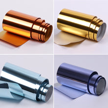Load image into Gallery viewer, 3 PCS Gold Sliver Slider Foil For Nail Holographic Transfer Wrap Sticker Adhesive Starry Manicure Decor Set, 3 PCS Gold Silver