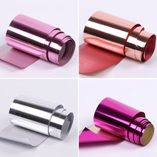 Load image into Gallery viewer, 3 PCS Gold Sliver Slider Foil For Nail Holographic Transfer Wrap Sticker Adhesive Starry Manicure Decor Set, 3 PCS Gold Silver
