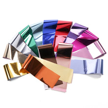 Load image into Gallery viewer, 3 PCS Gold Sliver Slider Foil For Nail Holographic Transfer Wrap Sticker Adhesive Starry Manicure Decor Set, 3 PCS Gold Silver