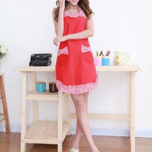 Load image into Gallery viewer, Sleeveless Bow Lace Apron with Pocket
