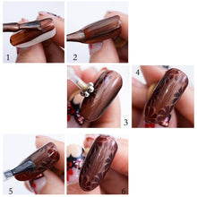 Load image into Gallery viewer, 3 PCS Cat Eye Gel Magnet Pen Double Head Magnetic Pen Plum Branding Flower Magnetic Pen Nail Cat Eye Magnet New Tool