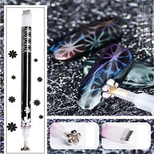 Load image into Gallery viewer, 3 PCS Cat Eye Gel Magnet Pen Double Head Magnetic Pen Plum Branding Flower Magnetic Pen Nail Cat Eye Magnet New Tool