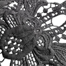 Load image into Gallery viewer, Lace Three-dimensional Hollow Corsage Skull Head Embroidery Cloth Sticker DIY Clothing Accessories, Size: About 31 x 21cm, Black, Light Brown, Apricot, White