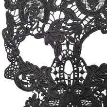 Load image into Gallery viewer, Lace Three-dimensional Hollow Corsage Skull Head Embroidery Cloth Sticker DIY Clothing Accessories, Size: About 31 x 21cm, Black, Light Brown, Apricot, White