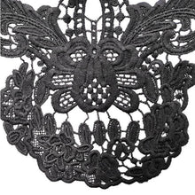 Load image into Gallery viewer, Lace Three-dimensional Hollow Corsage Skull Head Embroidery Cloth Sticker DIY Clothing Accessories, Size: About 31 x 21cm, Black, Light Brown, Apricot, White