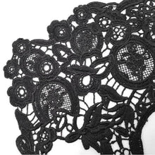 Load image into Gallery viewer, Lace Three-dimensional Hollow Corsage Skull Head Embroidery Cloth Sticker DIY Clothing Accessories, Size: About 31 x 21cm, Black, Light Brown, Apricot, White