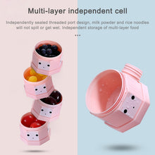 Load image into Gallery viewer, Outdoor Portable Detachable Layered Milk Powder Box Baby Sealed Milk Powder Box, 3 Grids, 4 Grids